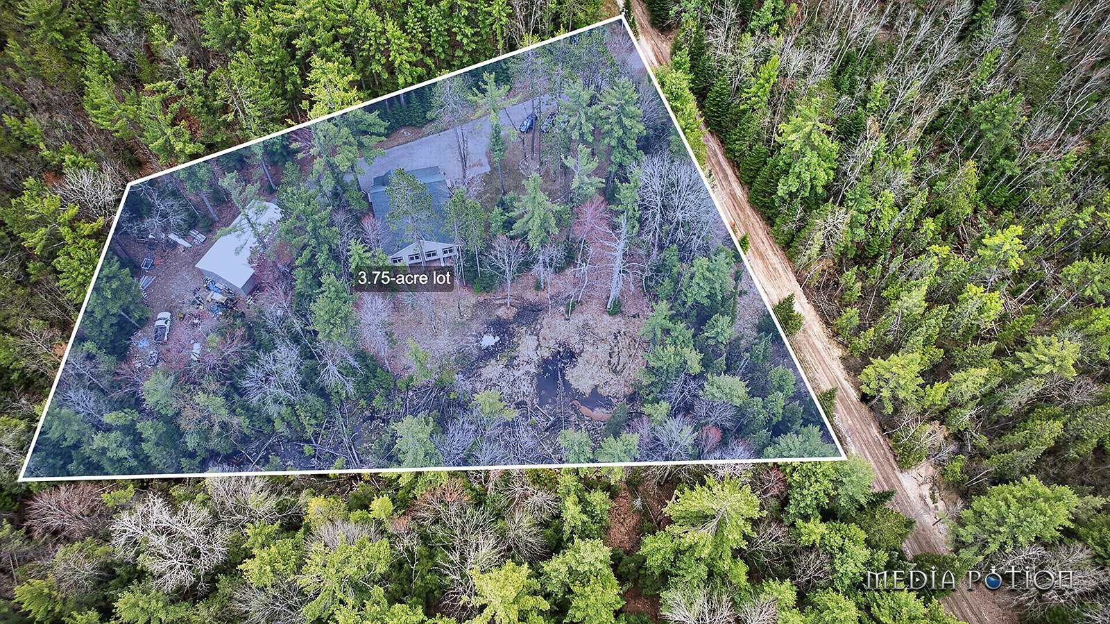 3935 Tara Lane Grayling MI — Northern Michigan real estate aerial drone photography by Media Potion